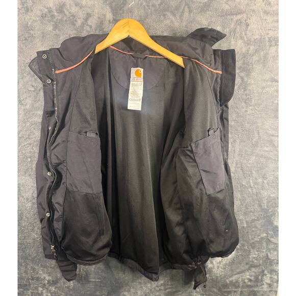 Y2K (2010) Carhartt WJ002 BLK Women’s Waterproof Breathable Jacket Large Black - Picture 3 of 10